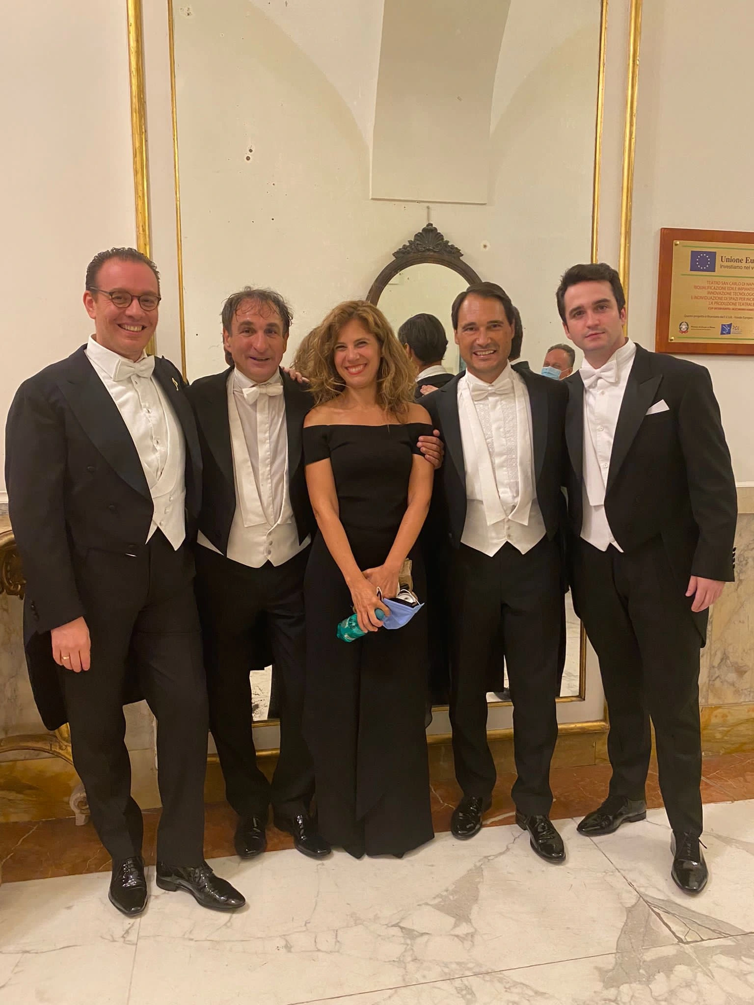 con Maestro Marco Armiliato e i tenori F. Meli, X. Anduaga e F. Demuro, Teatro di San Carlo, Napoli